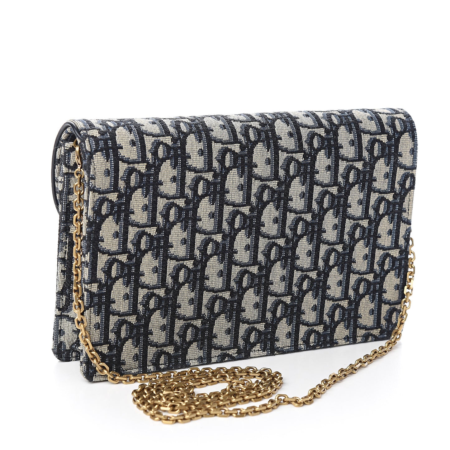 Oblique Saddle Chain Pouch Blue