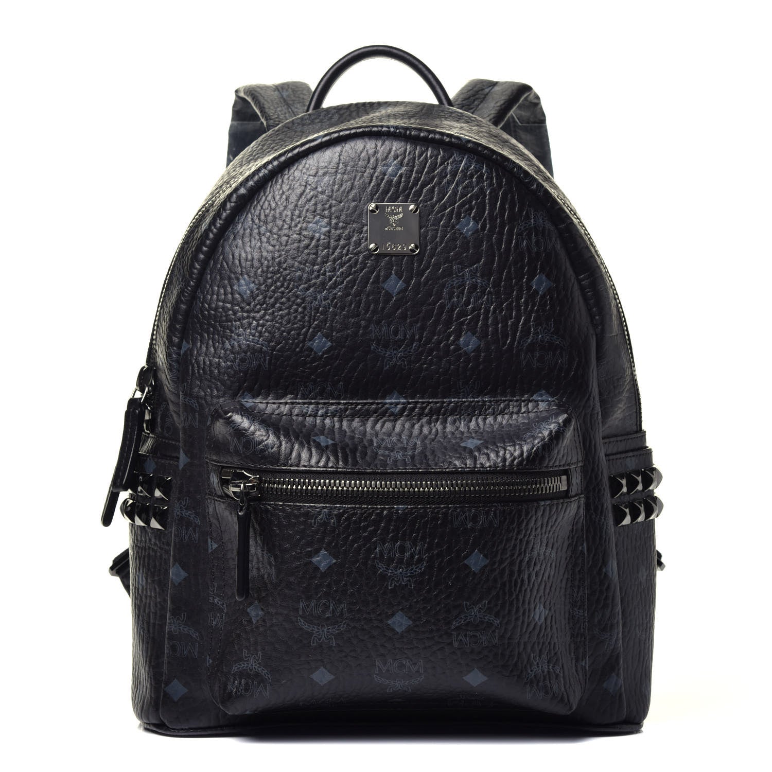 MCM Visetos Small Side Stud Stark Backpack Black 1 of 8
