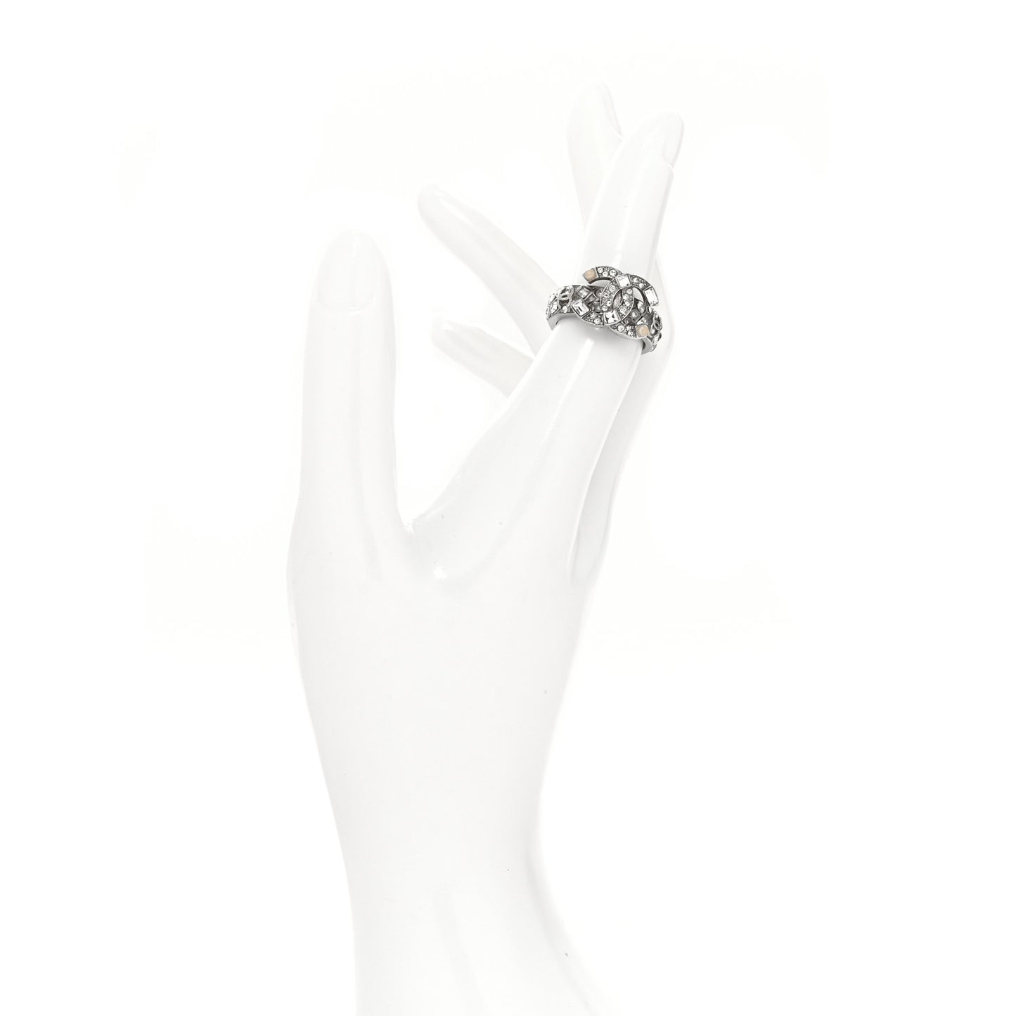 Crystal CC Ring 6 Silver