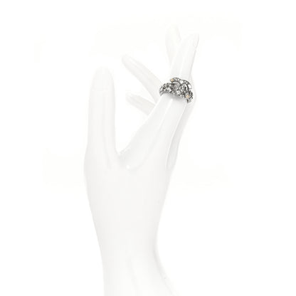 Chanel Crystal CC Ring 6 Silver 2 of 4