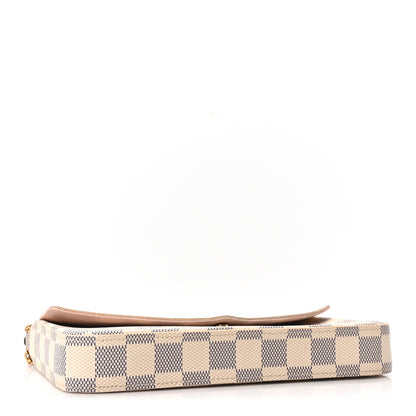 Louis Vuitton Damier Azur Pochette Felicie Chain Wallet Rose Ballerine 5 of 10