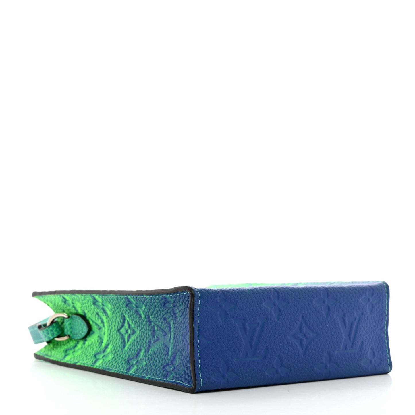 Taurillon Illusion Sac Plat XS Bleu Vert