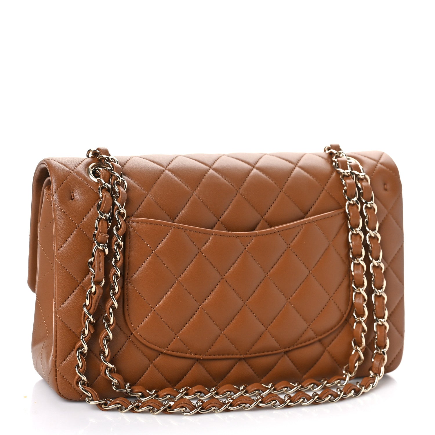 Chanel Lambskin Quilted Medium Double Flap Camel 3 of 10