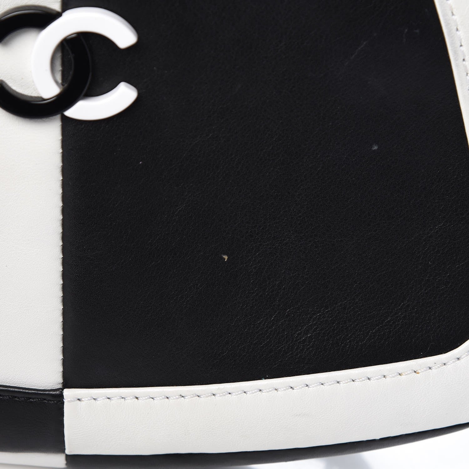 Chanel Lambskin Bi-Color Pochette Black White 10 of 14