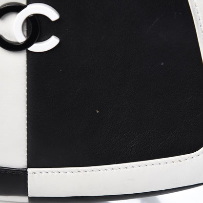 Chanel Lambskin Bi-Color Pochette Black White 10 of 14