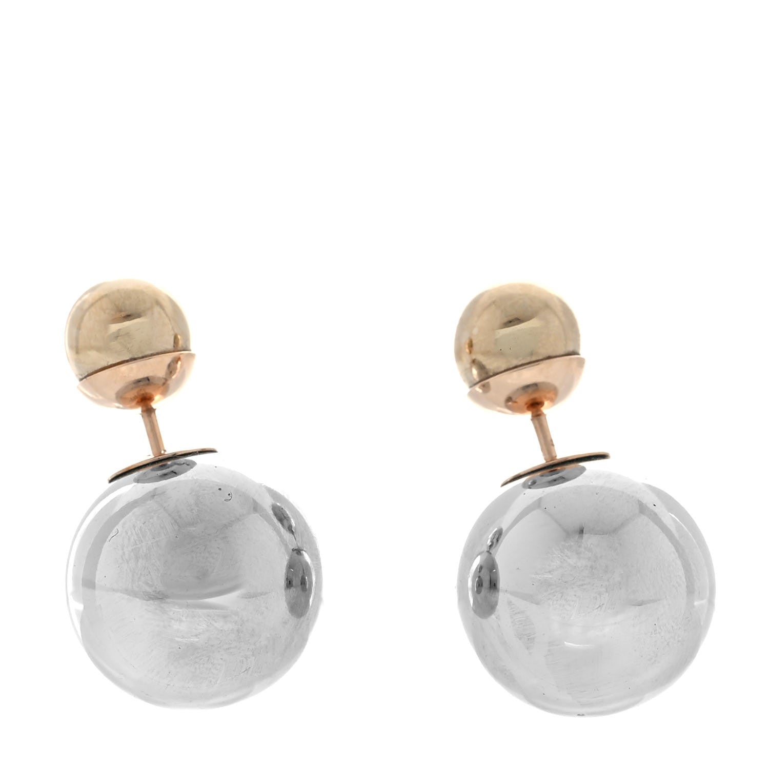Christian Dior Mise En Dior Tribal Earrings Gold Silver 1 of 5