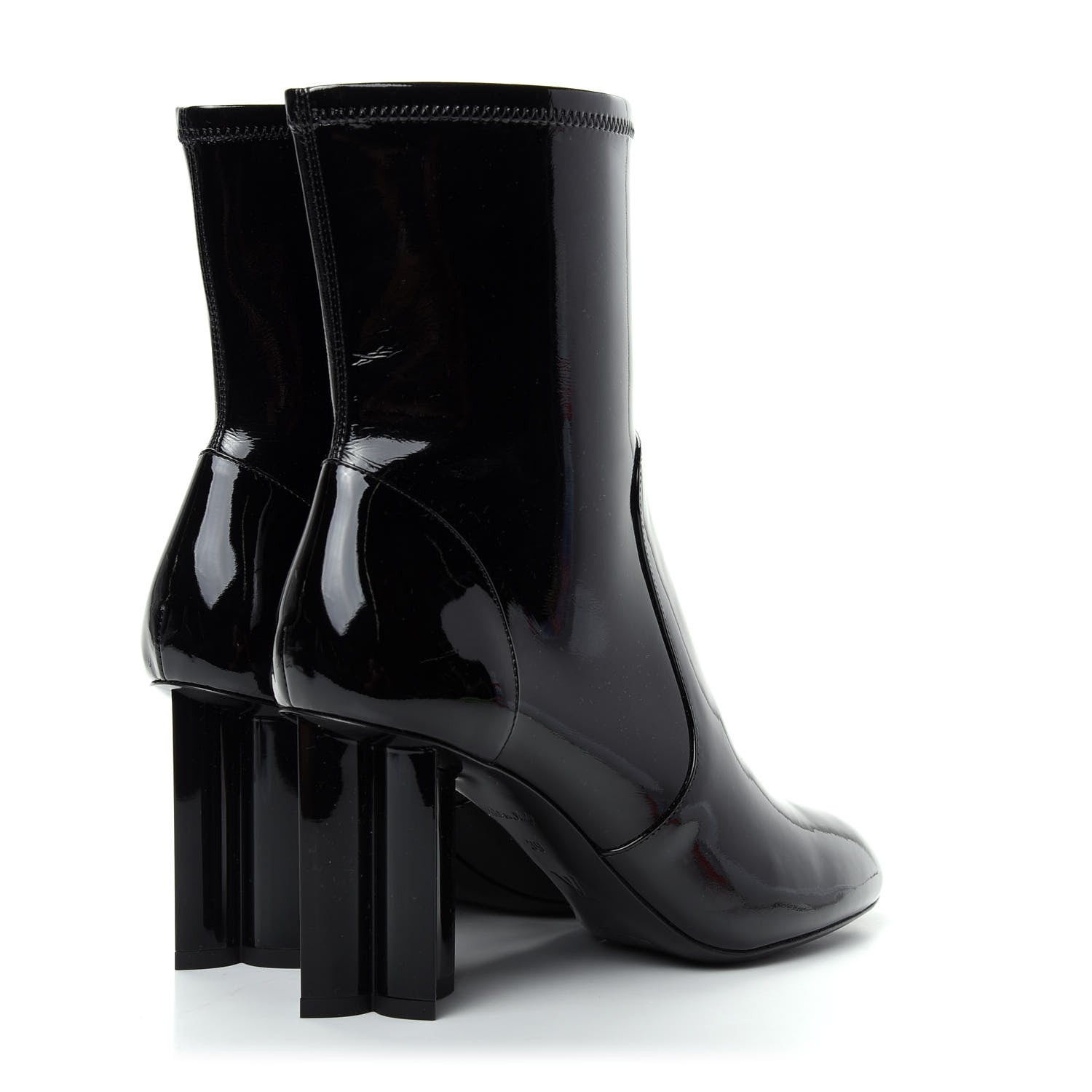 Louis Vuitton Patent Silhouette Ankle Boots 39 Black 4 of 9
