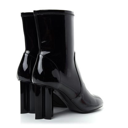 Louis Vuitton Patent Silhouette Ankle Boots 39 Black 4 of 9