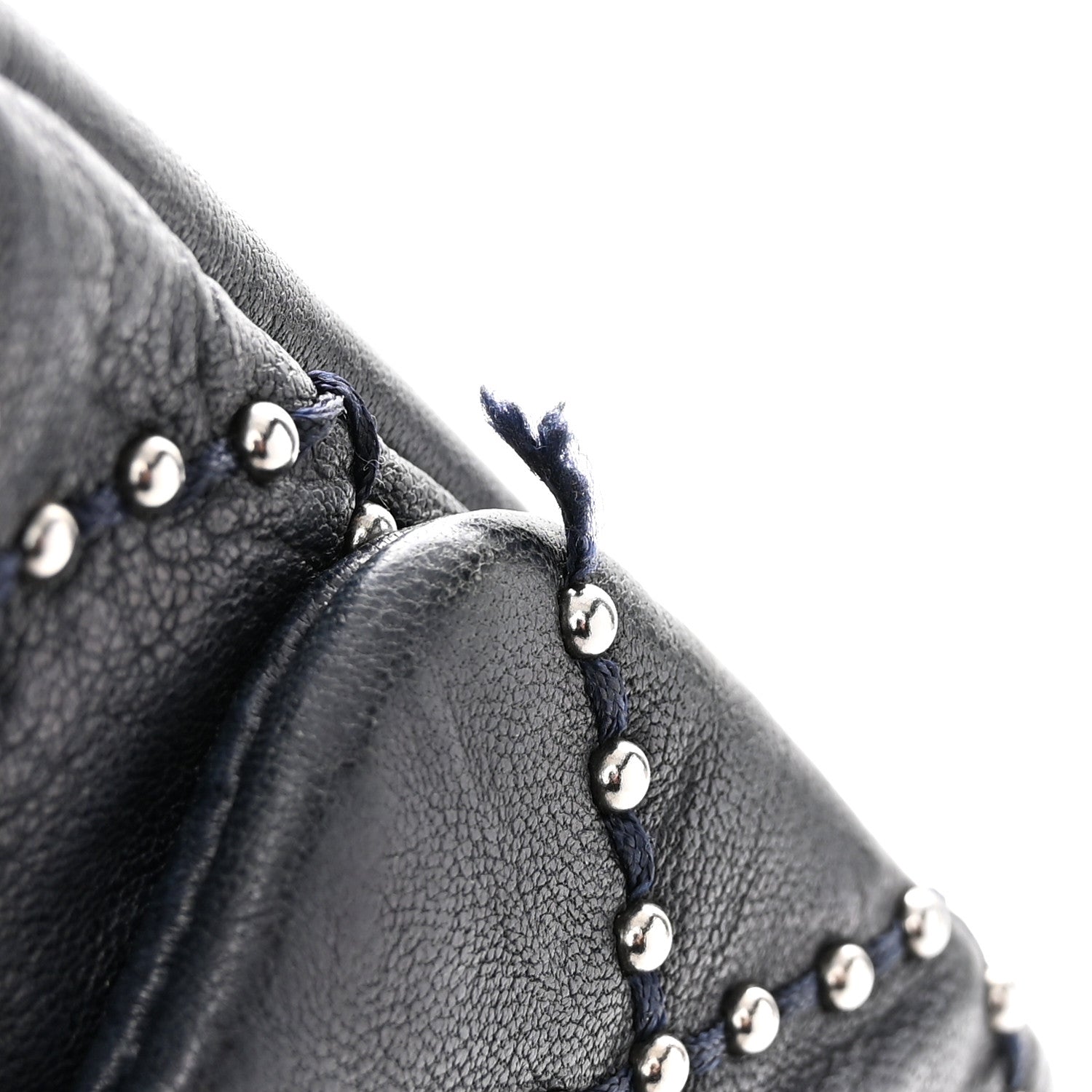 Chanel Washed Lambskin Studded Metal Beauty Flap Navy 11 of 11