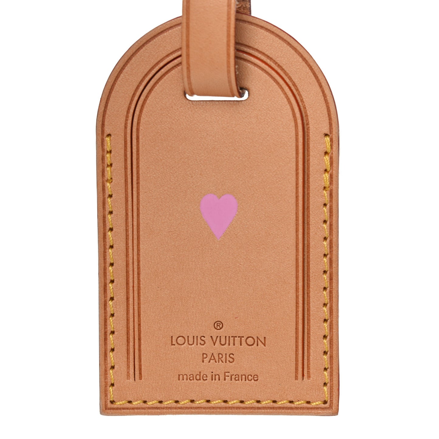 Vachetta Heart Luggage Tag