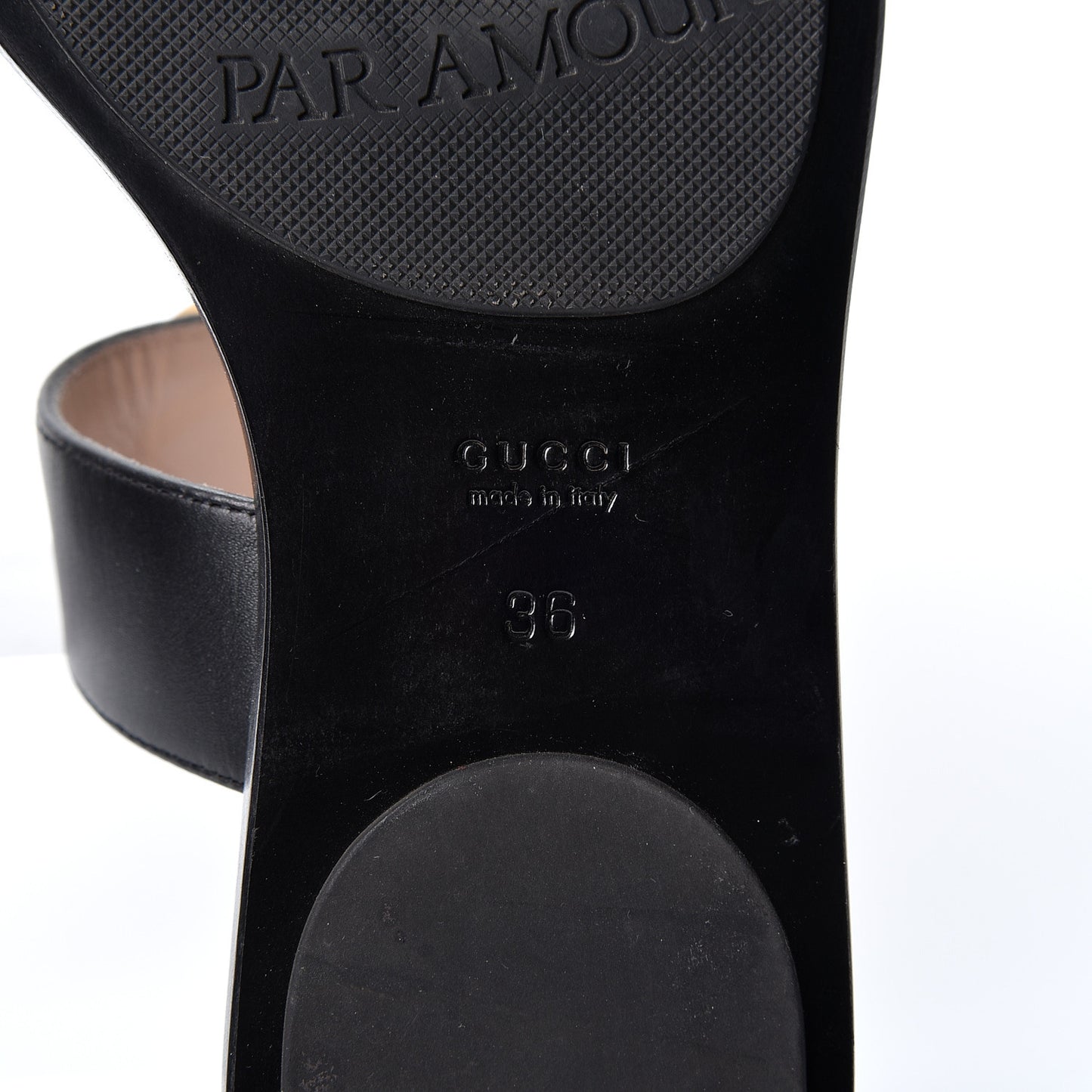 Calfskin Double G Thong Sandals 36 Black