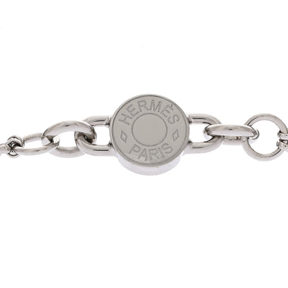Hermes Swift Palladium Charniere Pendant Necklace Black 3 of 4