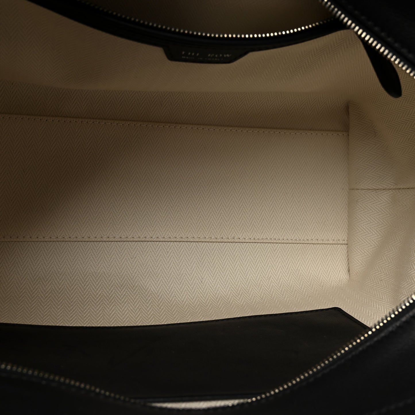 Polished Saddle Calfskin Marlo 12 Tote Bag Black