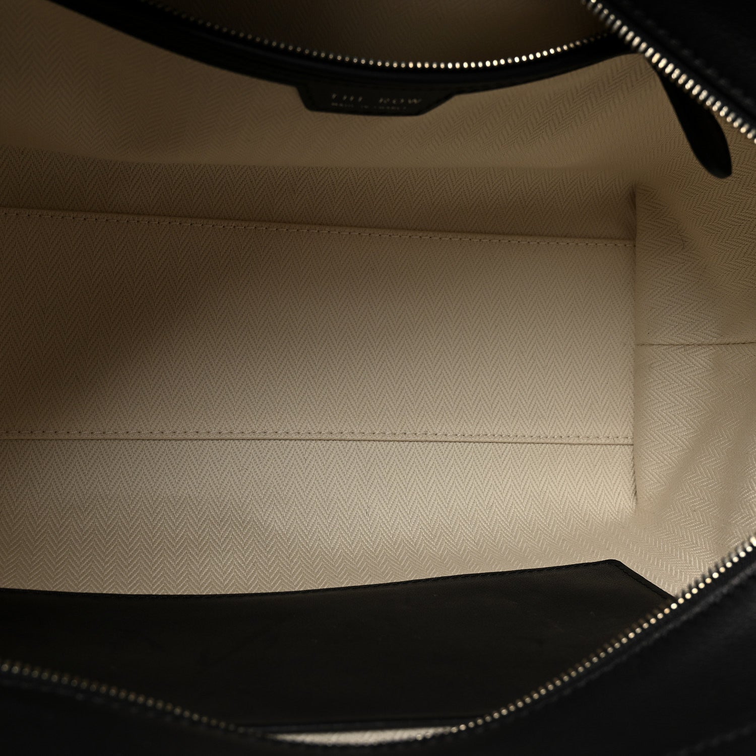 The Row Polished Saddle Calfskin Marlo 12 Tote Bag Black 5 of 9