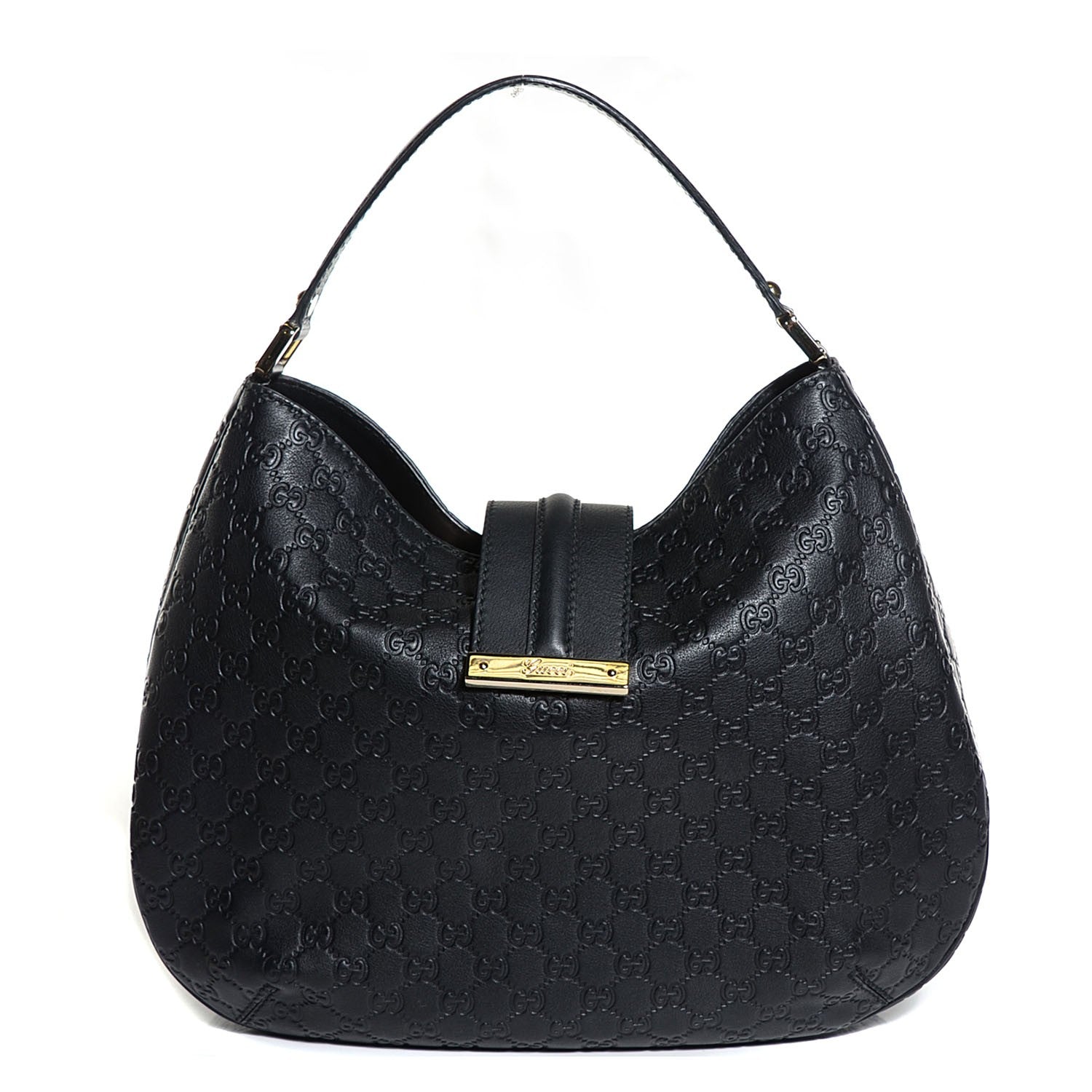 Gucci Guccissima New Ladies Web Large Hobo Black 1 of 9