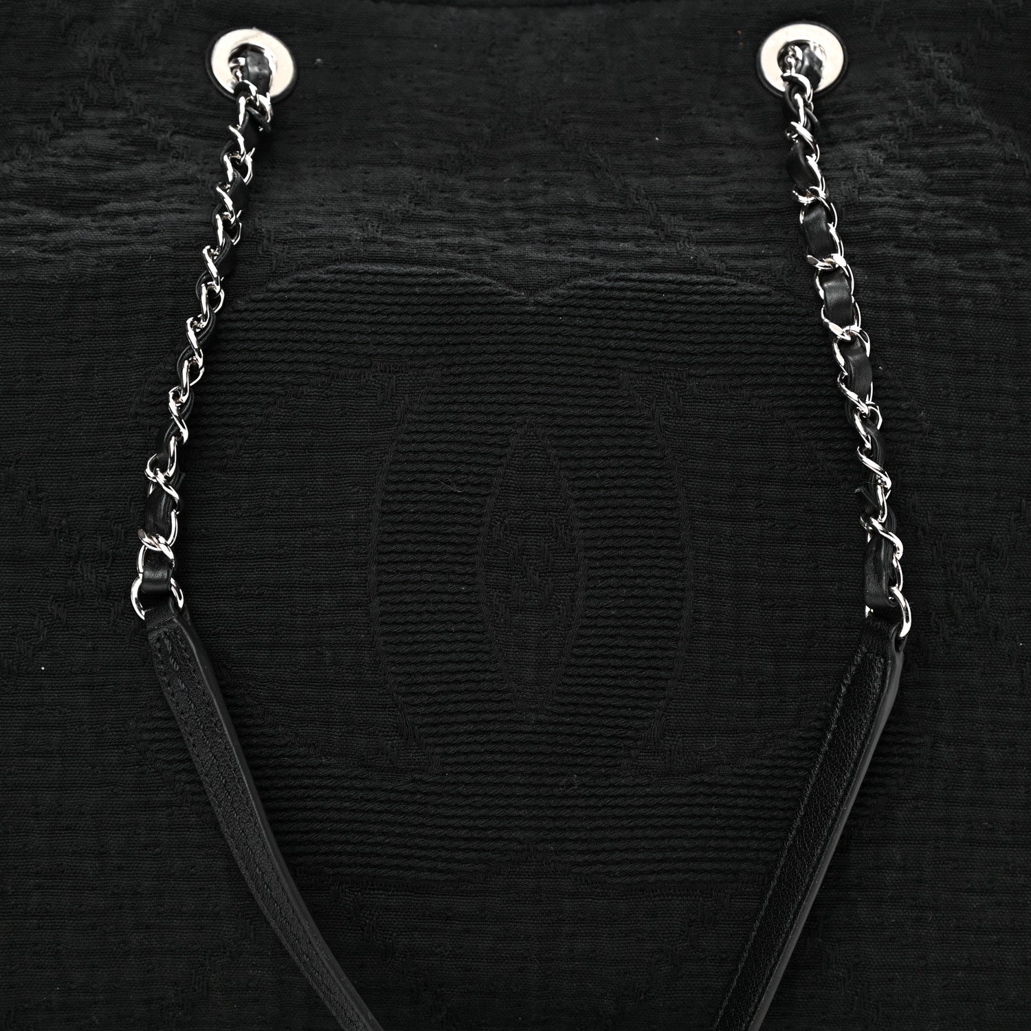 Chanel Canvas Extra Large Double Face Shopping Tote Black 7 of 7