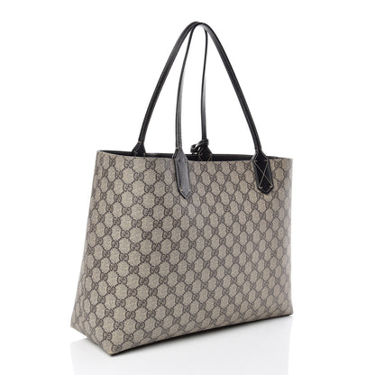 Gucci Calfskin GG Supreme Monogram Medium Reversible Tote Black 4 of 13