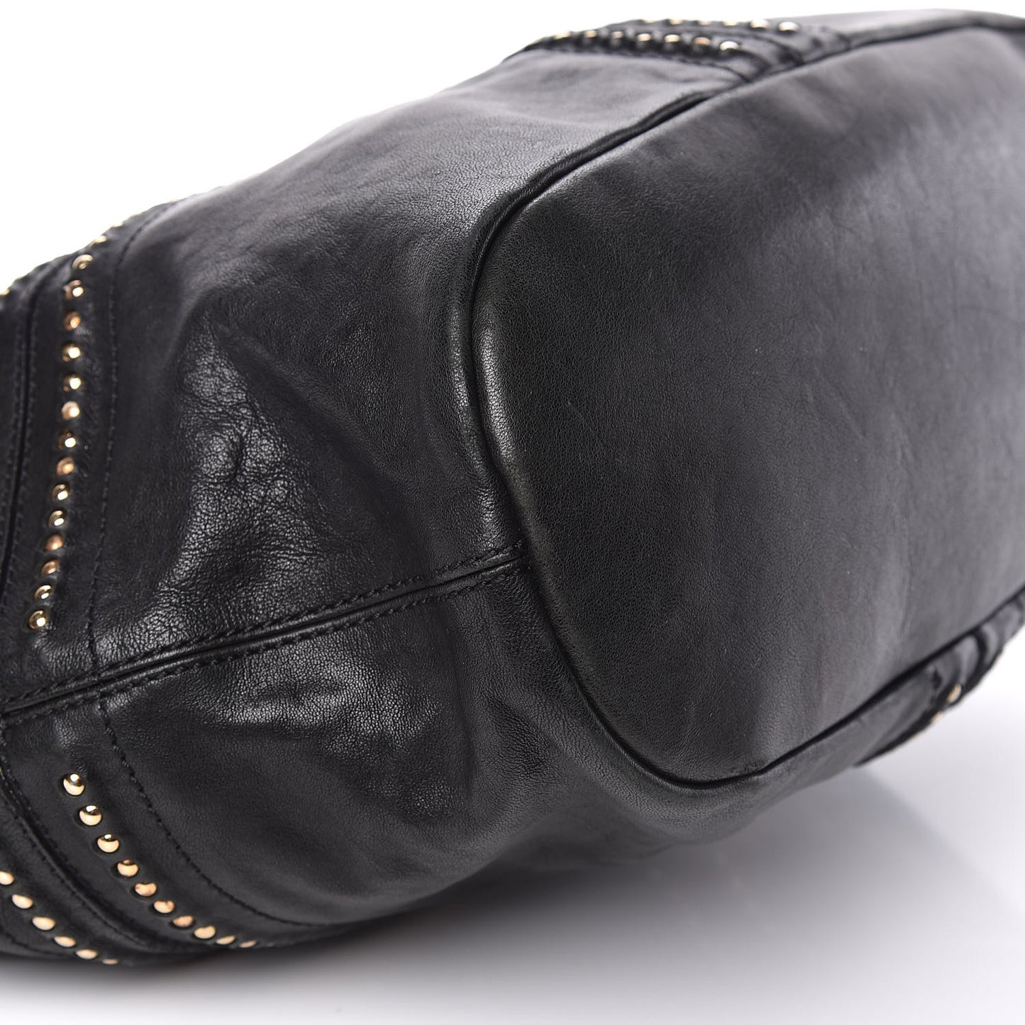 Lambskin Studded Medium Nightingale Black