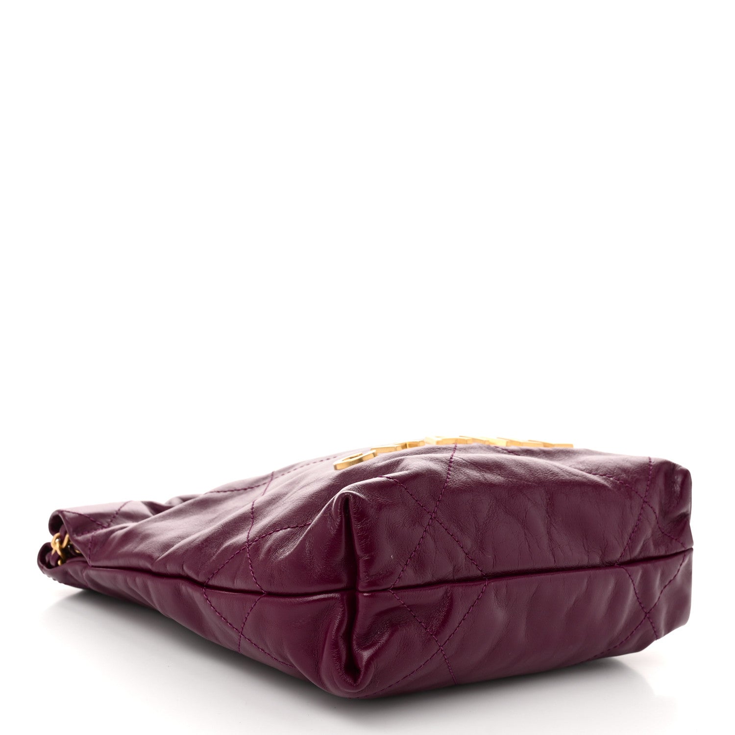 Chanel Shiny Calfskin Quilted Mini Chanel 22 Dark Purple 4 of 10