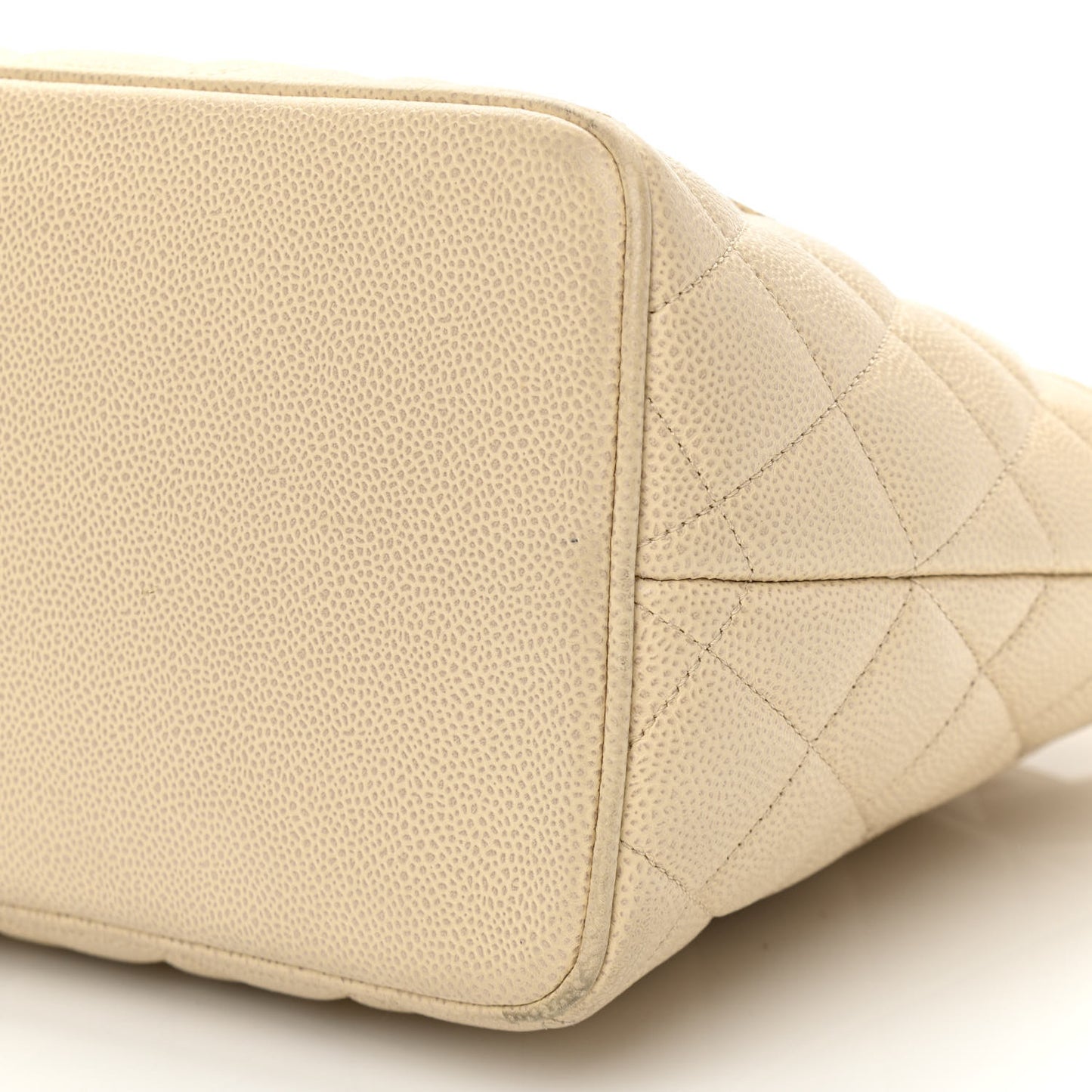 Caviar Quilted Medallion Tote Beige