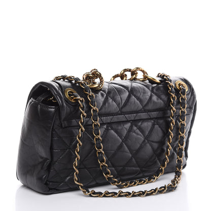Chanel Aged Calfskin Quilted Small Pondichery Flap Black 3 of 10