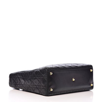 Christian Dior Lambskin Cannage Large Lady Dior Black 4 of 19