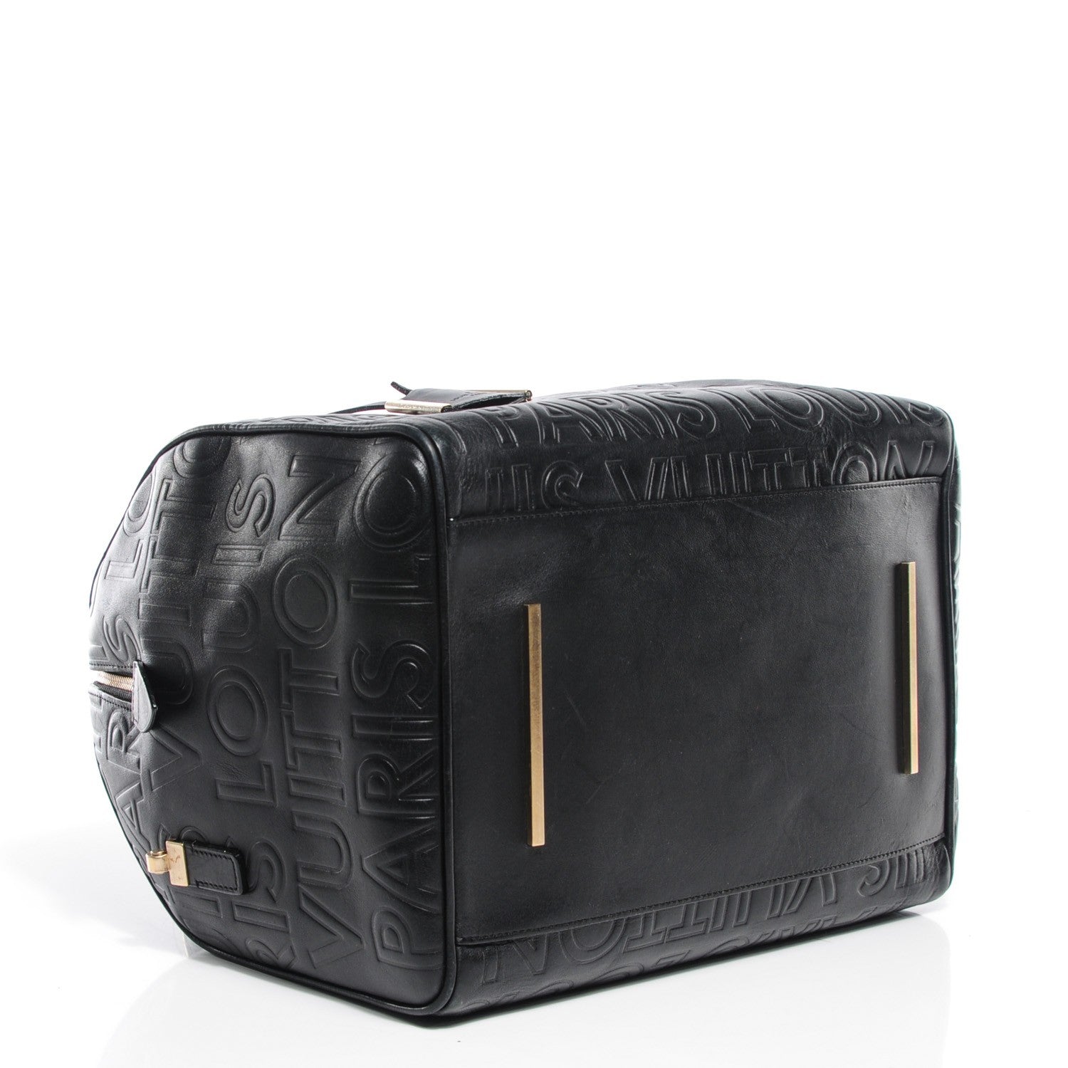 Louis Vuitton Calfskin Embossed Speedy Cube 30 Black 4 of 7