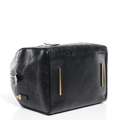 Louis Vuitton Calfskin Embossed Speedy Cube 30 Black 4 of 7