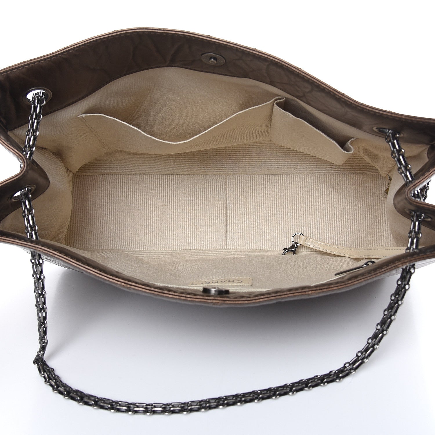 Chanel Aged Calfskin Reissue 2.55 Tote Bronze 5 of 11