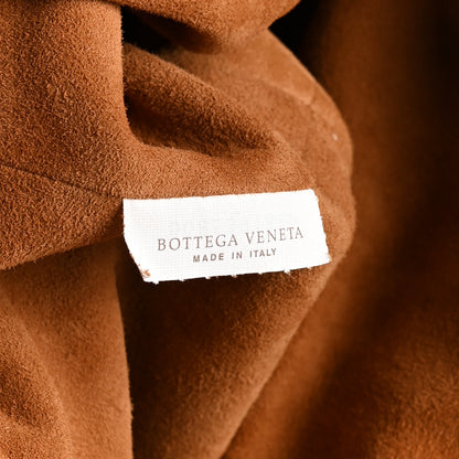 Bottega Veneta Crackled Calfskin The Pouch Oversized Clutch Zabaione 6 of 7