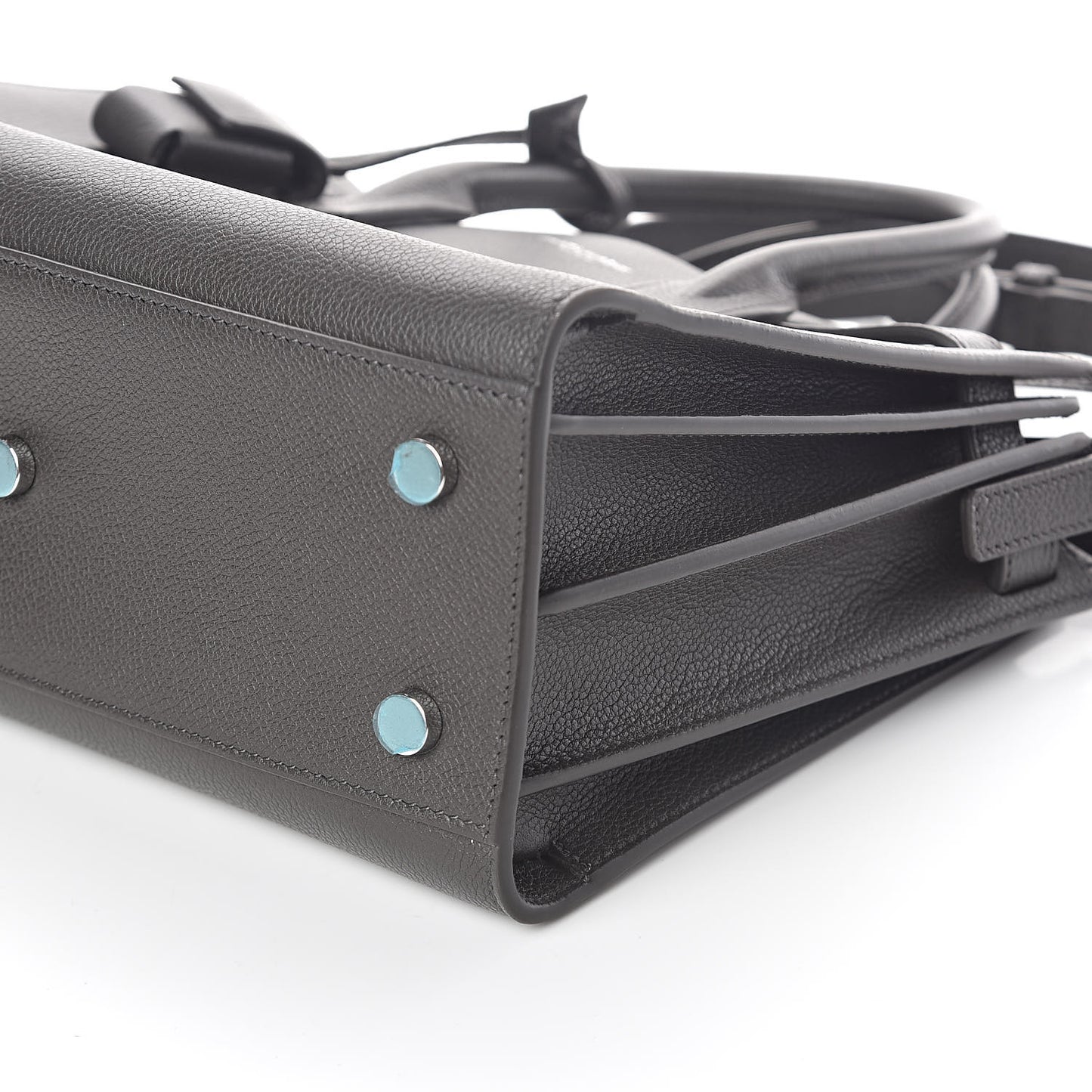 Grained Calfskin Baby Sac De Jour Coal