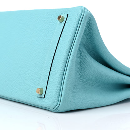 Hermes Togo Birkin 35 Bleu Atoll 9 of 9