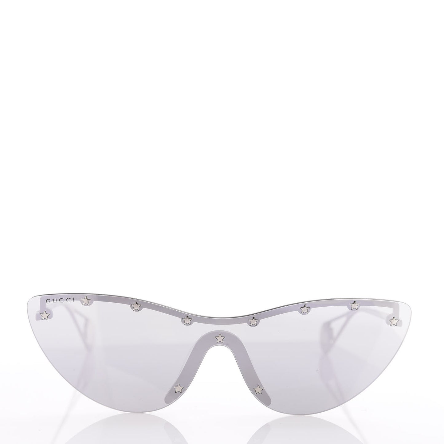 Rimless Star Studded 90mm Cat Eye GG0666S Sunglasses Silver