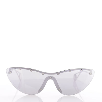 Gucci Rimless Star Studded 90mm Cat Eye GG0666S Sunglasses Silver 2 of 8
