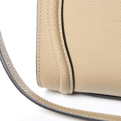 Celine Drummed Calfskin Nano Luggage Dune 11 of 12