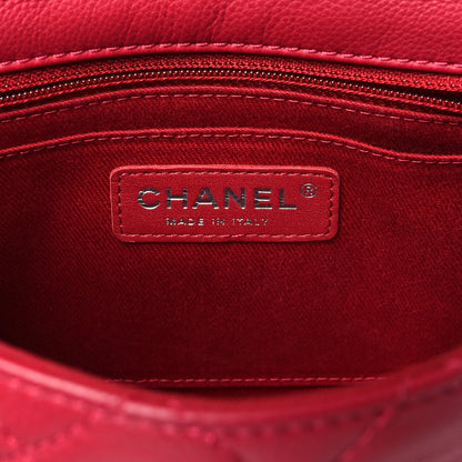 Chanel Calfskin Quilted CC Curvy Flap Red 6 of 13