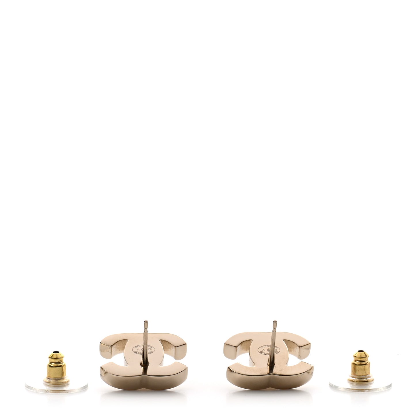 Metal CC Turnlock Earrings Gold