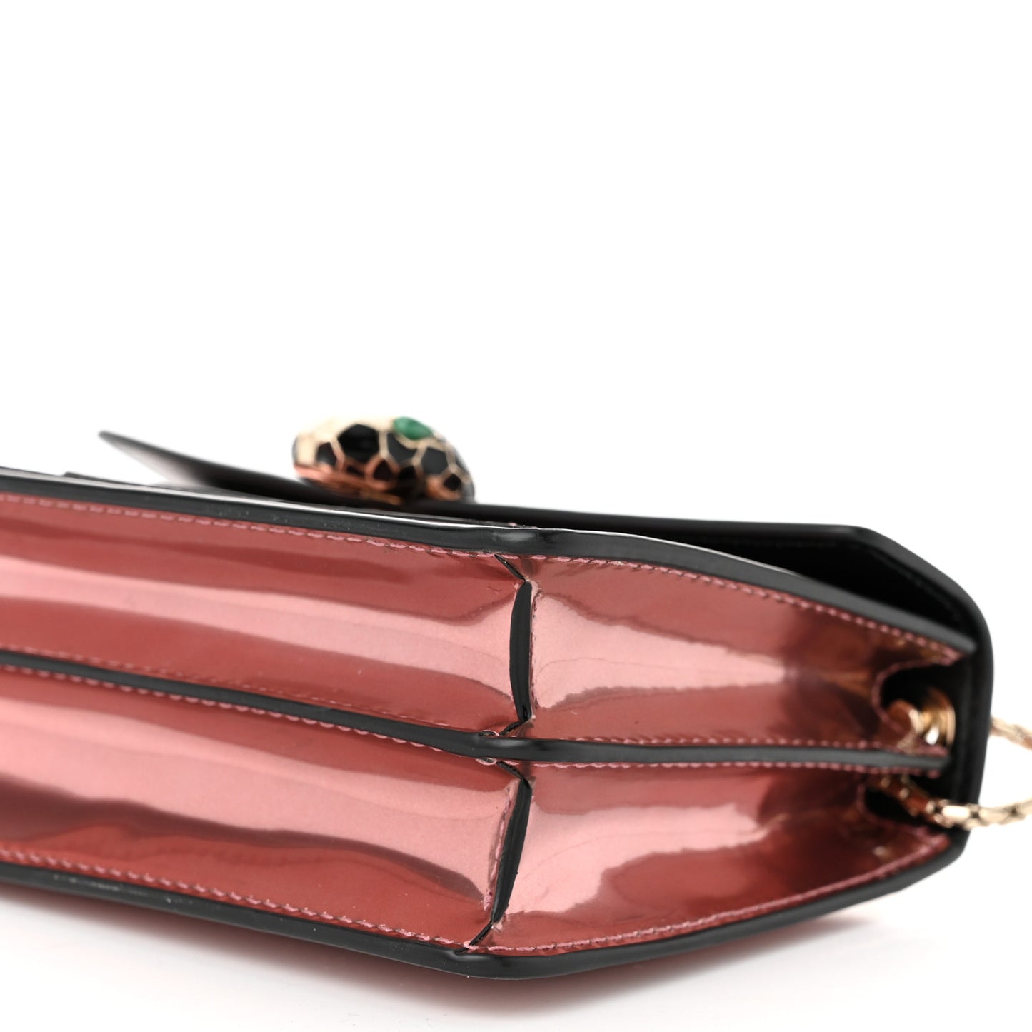 Metallic Calfskin Mini Serpenti Forever Snake Strap Crossbody Bag Rose Quartz
