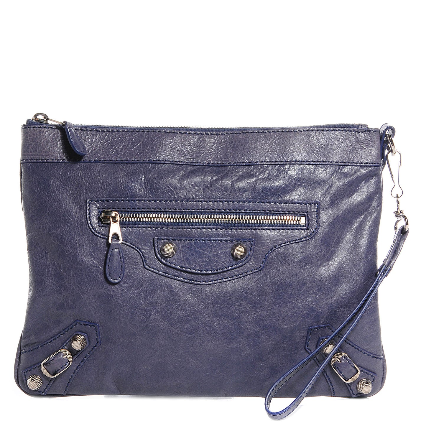 Agneau Giant Silver Hardware 12 Flat Handle Clutch Jacynthe