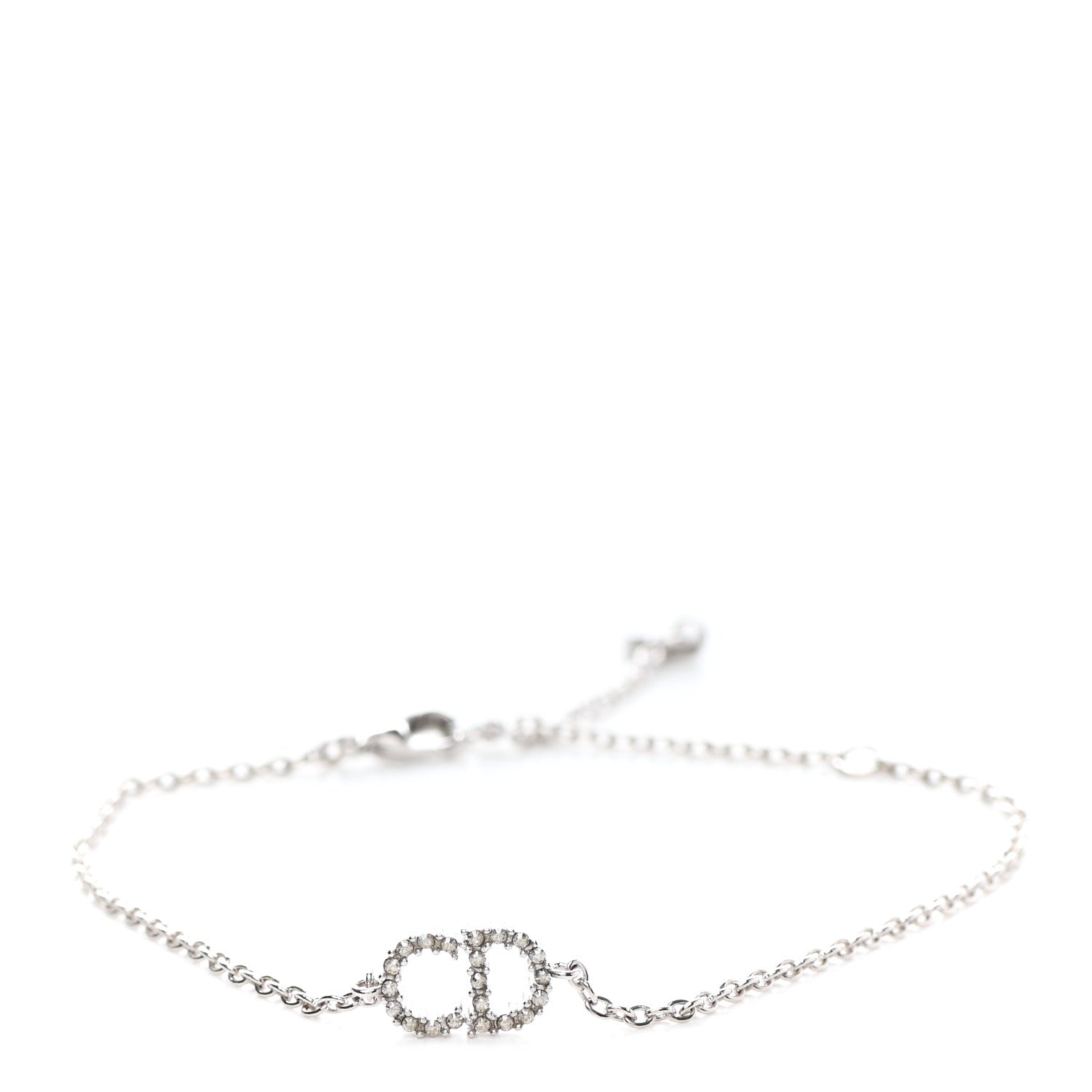 Christian Dior Crystal CD Bracelet Silver 1 of 5