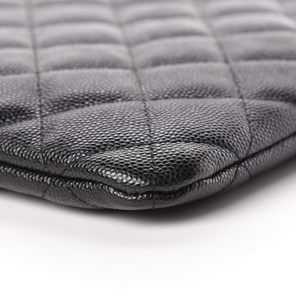 Chanel Caviar Quilted Large Cosmetic Case Black 9 of 11