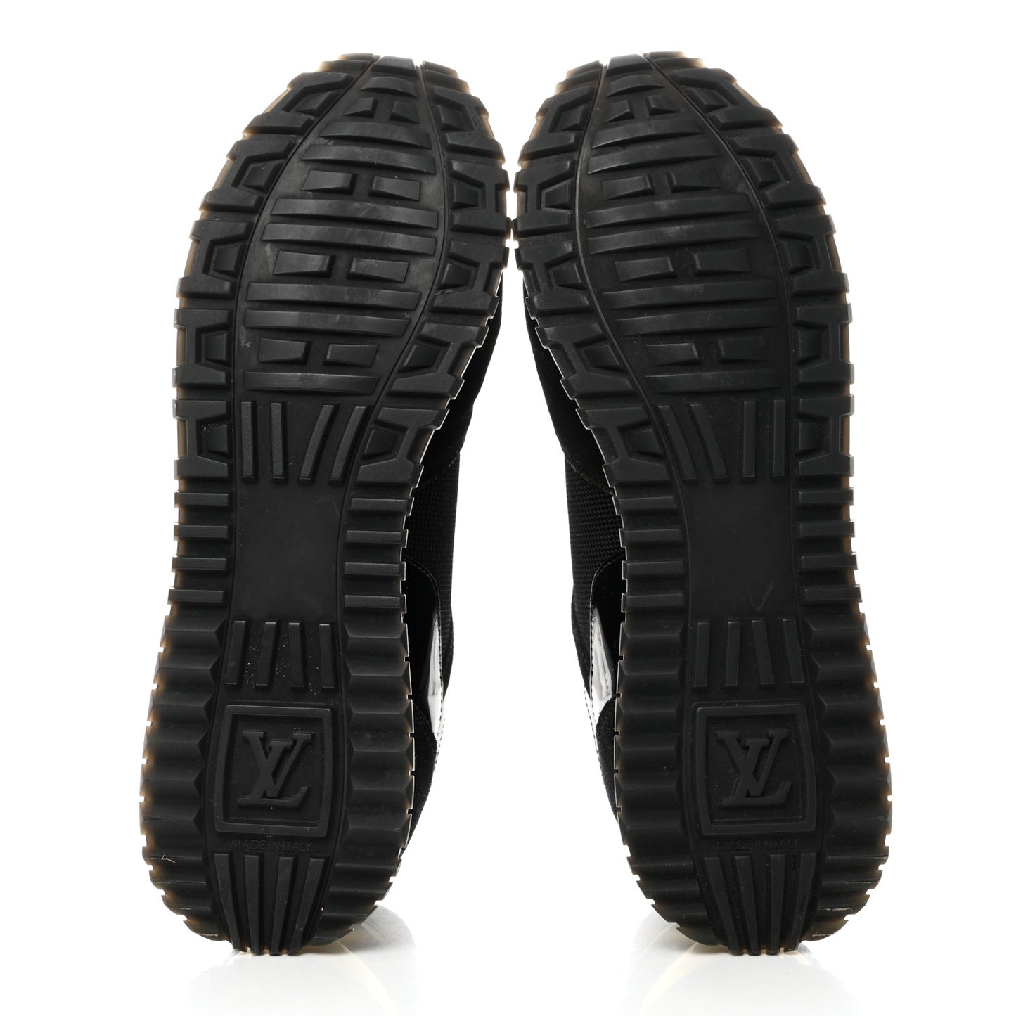 Suede Monogram Run Away Sneakers 41 Black