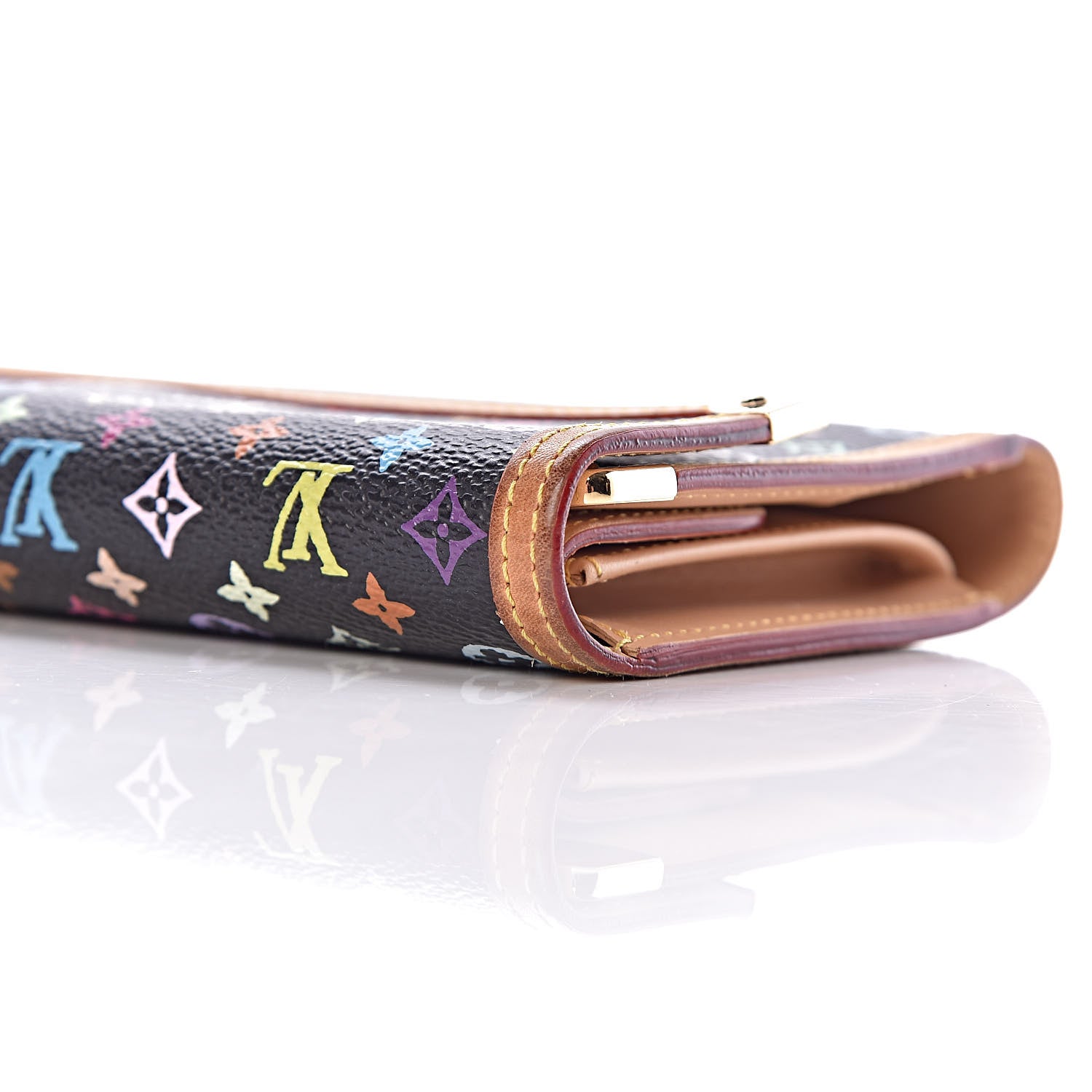 Louis Vuitton Monogram Multicolor Porte Tresor International Wallet Black 11 of 12