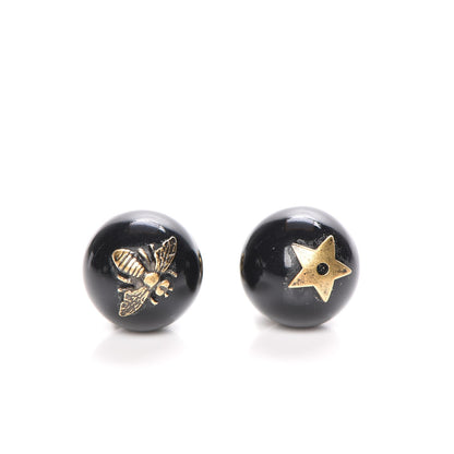 Christian Dior Bee Star Mise En Dior Tribal Earrings Black 4 of 6