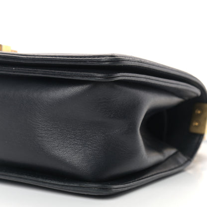 Chanel Calfskin Chevron Quilted Medium Boy Flap Black 8 of 10