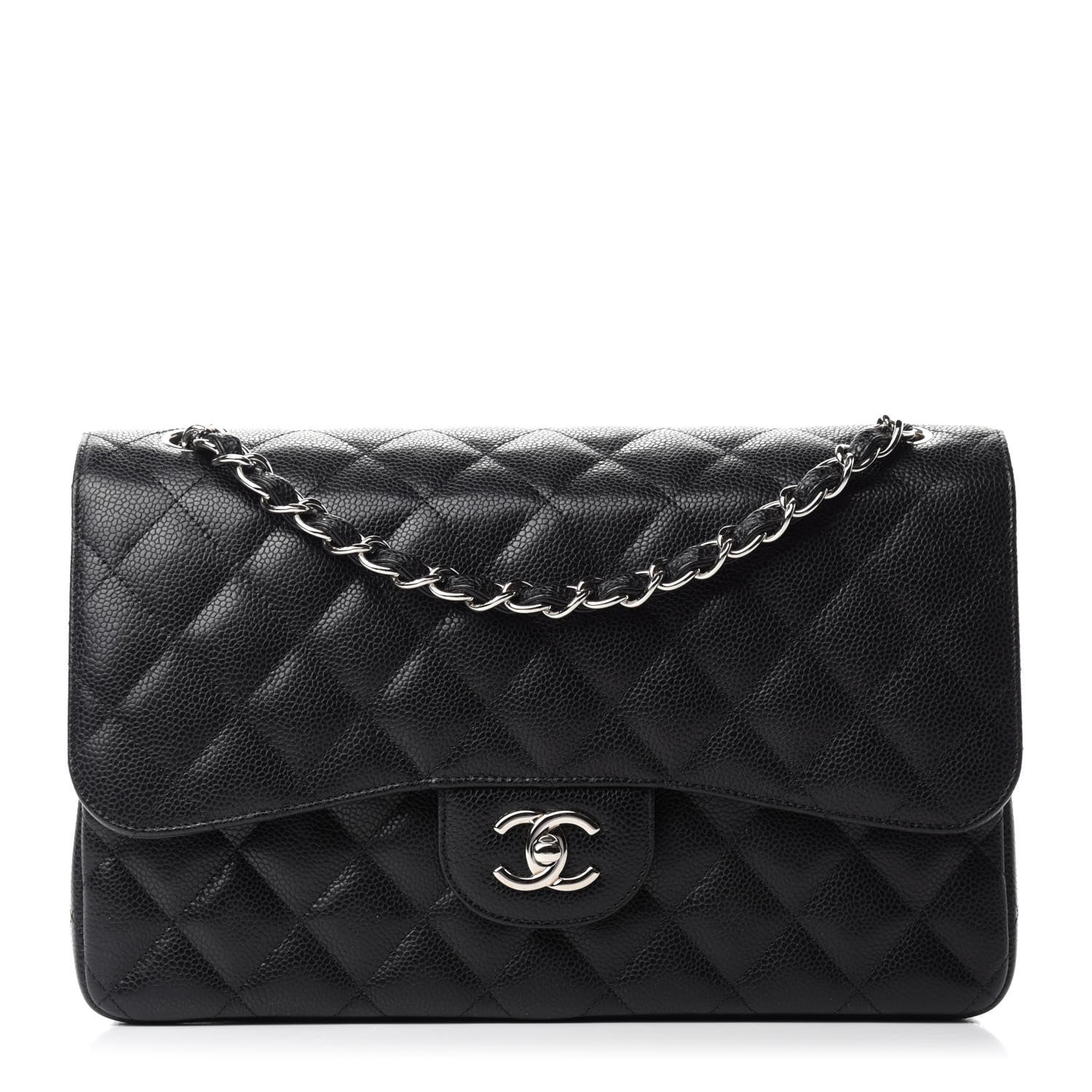 Chanel Caviar Quilted Jumbo Double Flap Black 1 of 15
