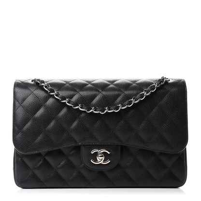 Chanel Caviar Quilted Jumbo Double Flap Black 1 of 15