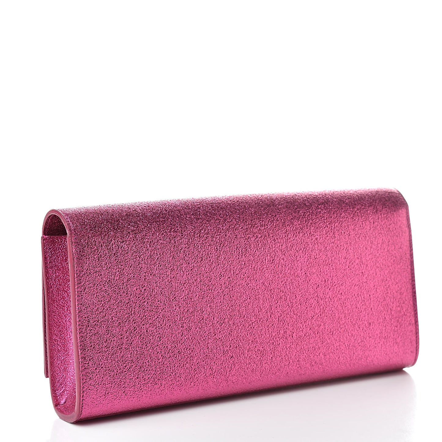 Metallic Calfskin Monogram Cassandre Clutch Fuchsia