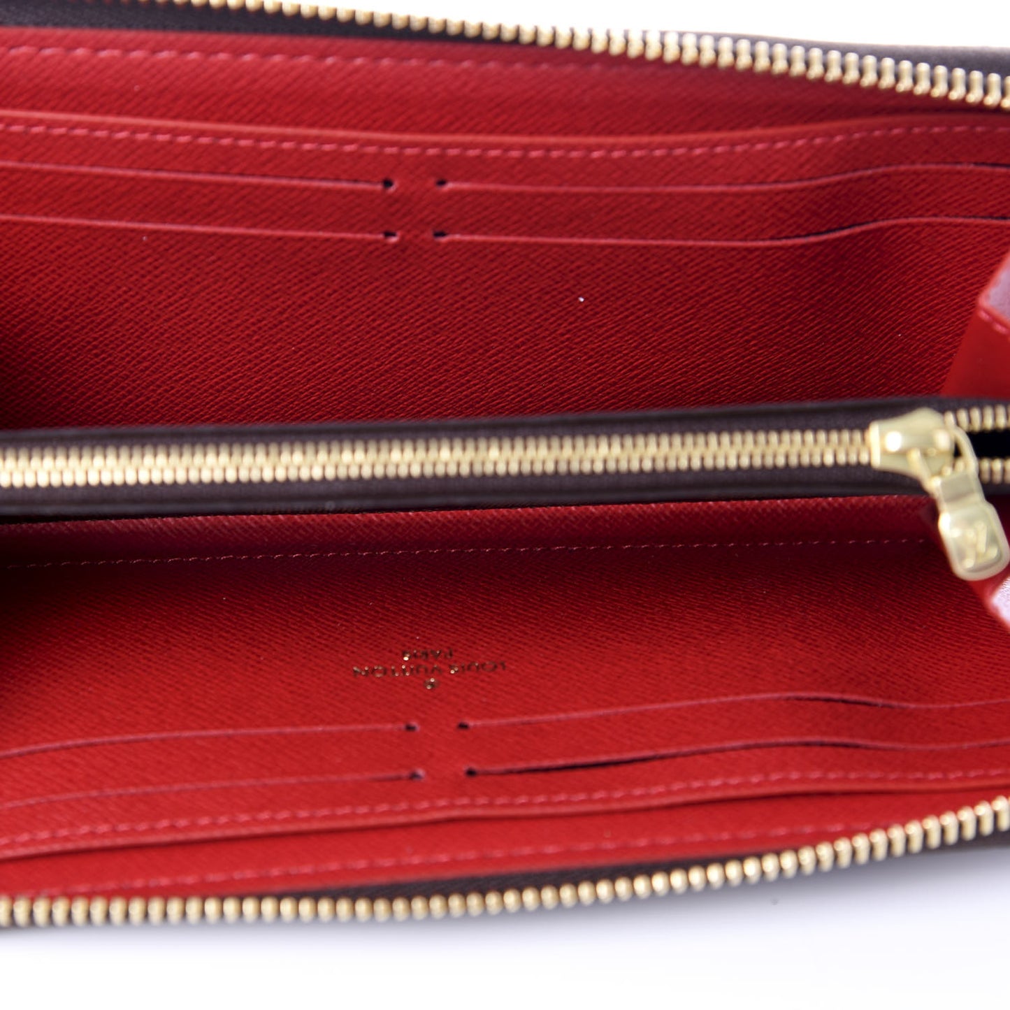 Damier Ebene Clemence Wallet Cherry