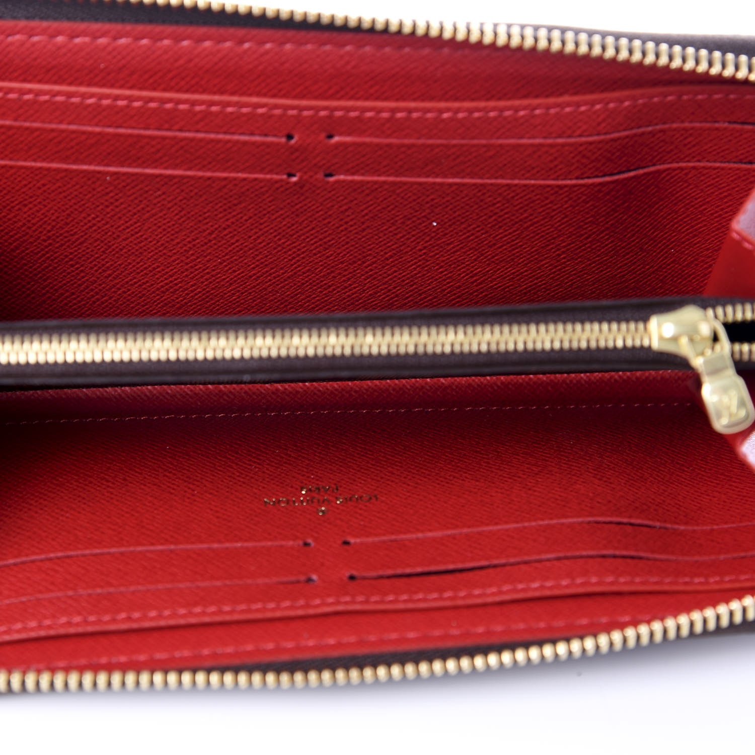 Louis Vuitton Damier Ebene Clemence Wallet Cherry 4 of 10